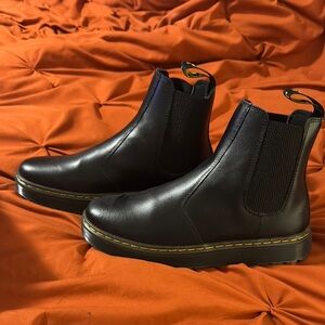 Black Leather Chelsea Boots